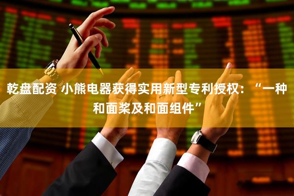 乾盘配资 小熊电器获得实用新型专利授权：“一种和面桨及和面组件”